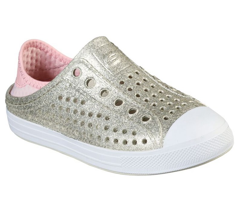 Skechers Flickor Guld/Vita Fritidsskor - Cali Gear: Guzman Steps - Glitter Mist - Sverige (FUQHK-682